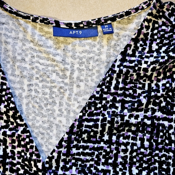 Apt. 9 Geometric Print Faux Wrap Dress Size Medium  NWT - Picture 4 of 6